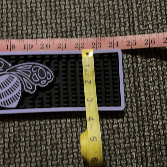 PURPLE AND BLACK PATRON DRINK MAT - Picture 6 of 6